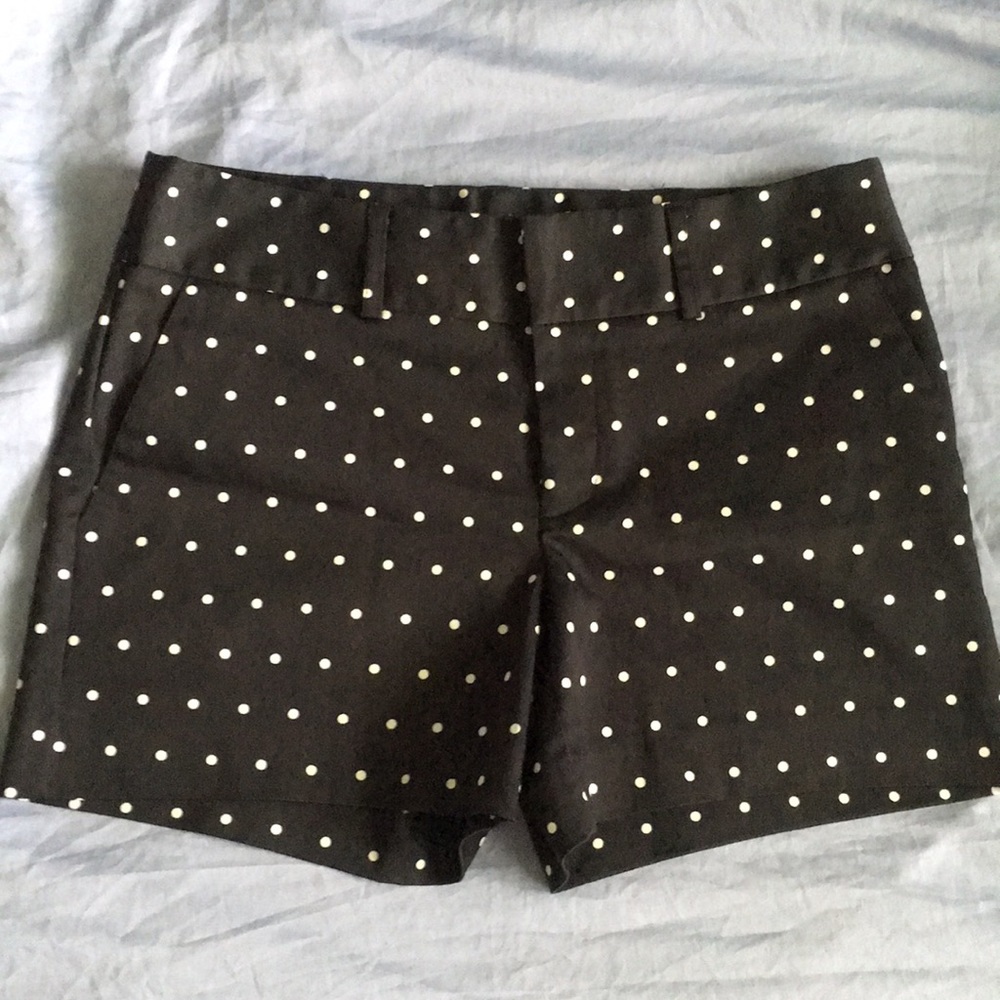 INC black polka dot shorts 6P